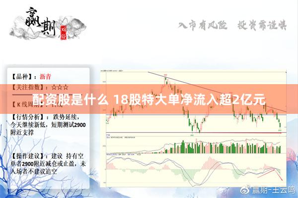 配资股是什么 18股特大单净流入超2亿元