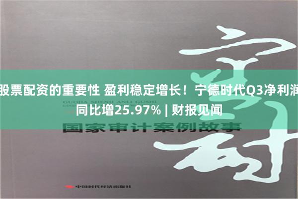 股票配资的重要性 盈利稳定增长！宁德时代Q3净利润同比增25.97% | 财报见闻