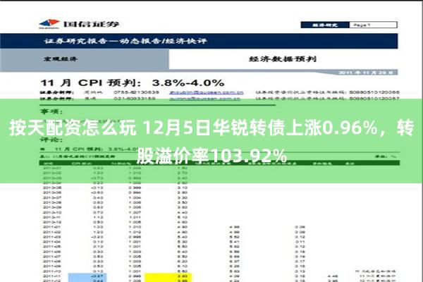 按天配资怎么玩 12月5日华锐转债上涨0.96%，转股溢价率103.92%