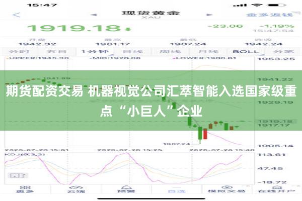 期货配资交易 机器视觉公司汇萃智能入选国家级重点 “小巨人”企业