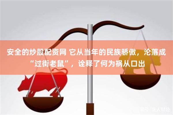 安全的炒股配资网 它从当年的民族骄傲，沦落成“过街老鼠”，诠释了何为祸从口出